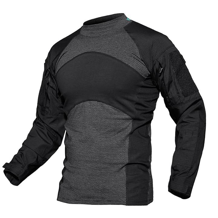 Men Summer Tactical T-shirt Army Combat Airsoft Tops Long Sleeve