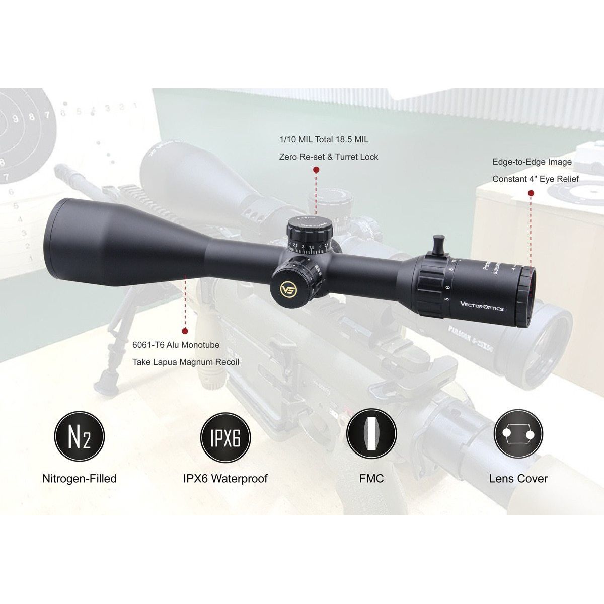 Optics Paragon GenII 5-25x56 Hunting Tactical Riflescope Long Range - Sportkyu