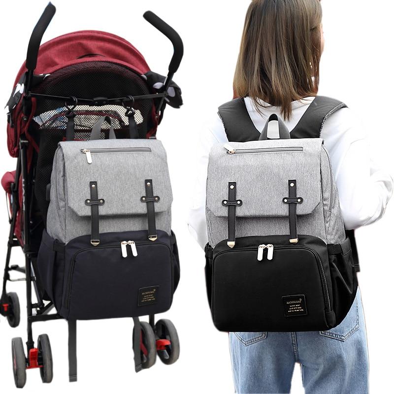 Diaper Bag Mummy Daddy Backpack Baby Stroller Waterproof Oxford