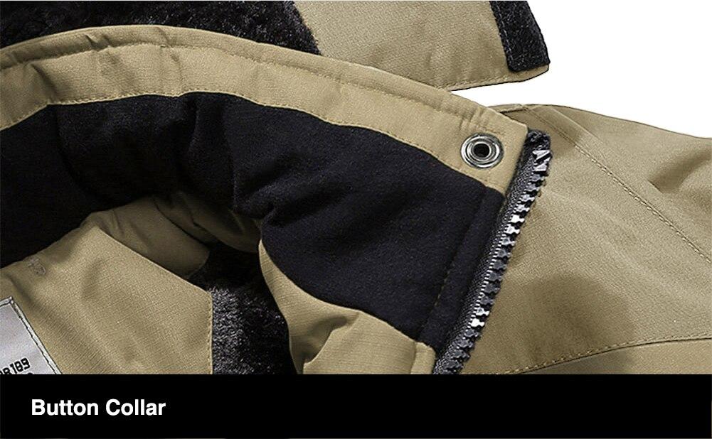 Winter Fleece Lined Jacket Men's Fleece Lining Coats Thermal Warm