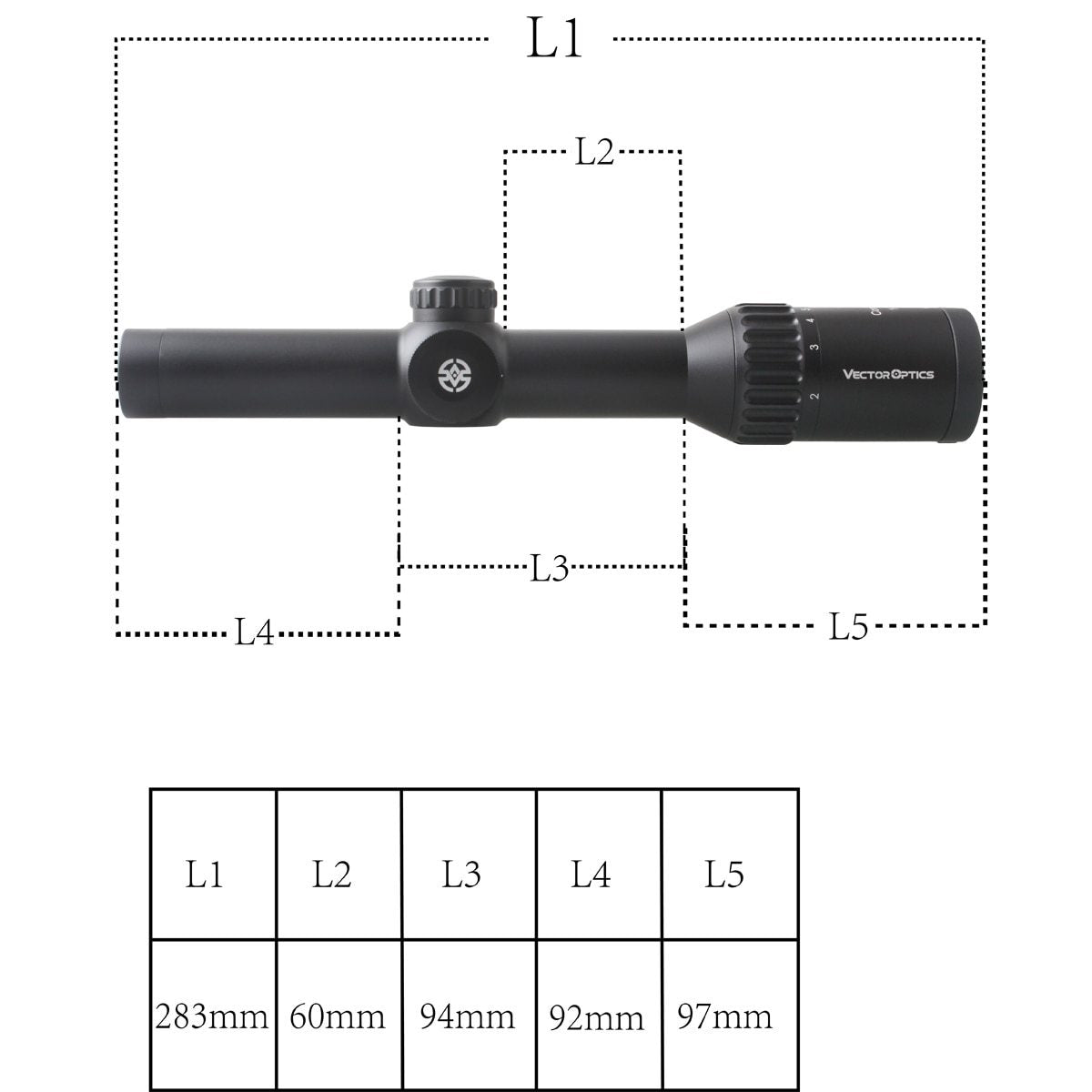 Optics Continental HD 1-6x24 Hunting Riflescope Optical Rifle Scope