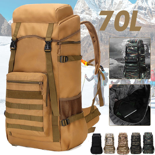 Waterdichte outdoor camping 70L militaire rugzak