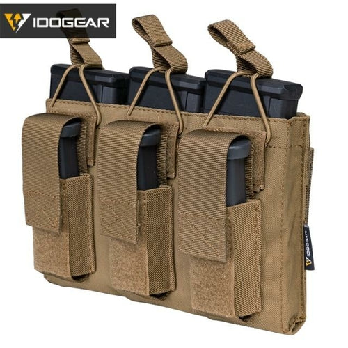 Tactical Magazine Pouch Mag Carrier Triple Open Top 5.56 Pistol MOLLE