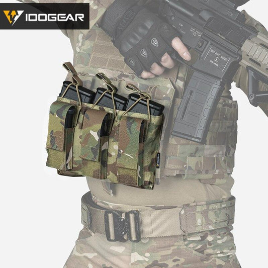 Tactical Magazine Pouch Mag Carrier Triple Open Top 5.56 Pistol MOLLE