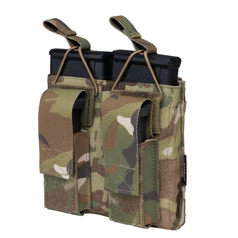 Tactical Magazine Pouch Mag Carrier Double Open Top 5.56 &amp; Pistool MOLLE