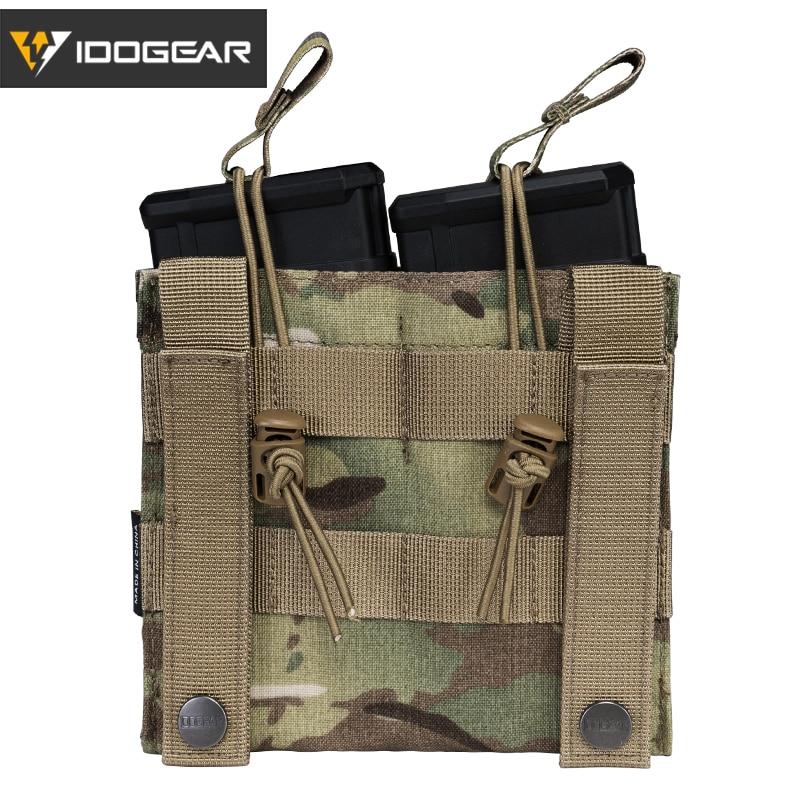 Tactical Magazine Pouch Mag Carrier Double Open Top 5.56 &amp; Pistool MOLLE