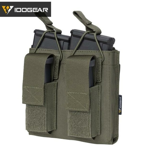 Tactical Magazine Pouch Mag Carrier Double Open Top 5.56 &amp; Pistool MOLLE