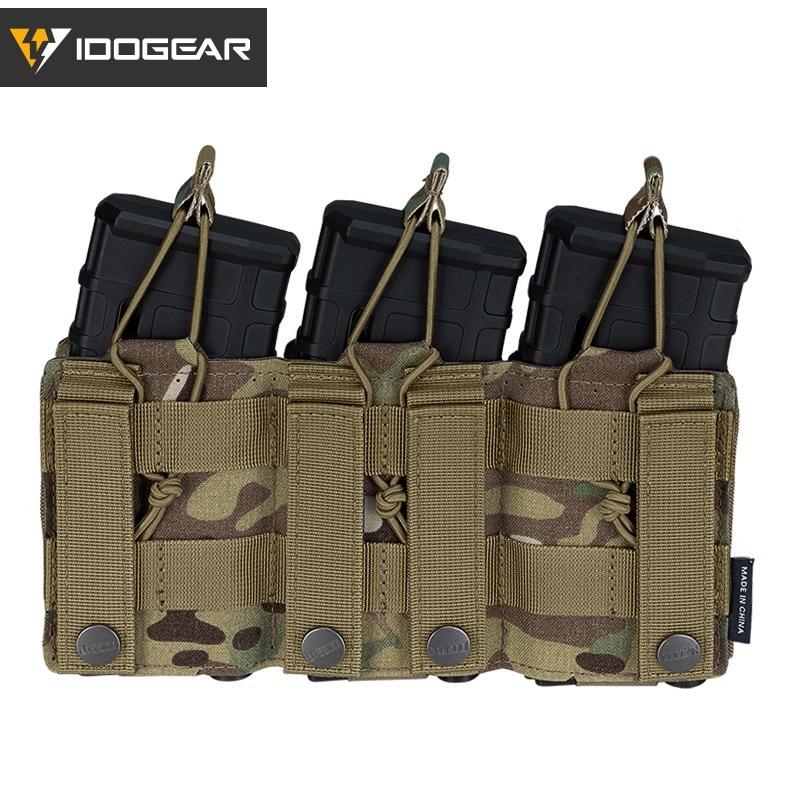 Tactical LSR 9mm 556 Mag Pouch Triple Mag Carrier MOLLE Pouch Laser