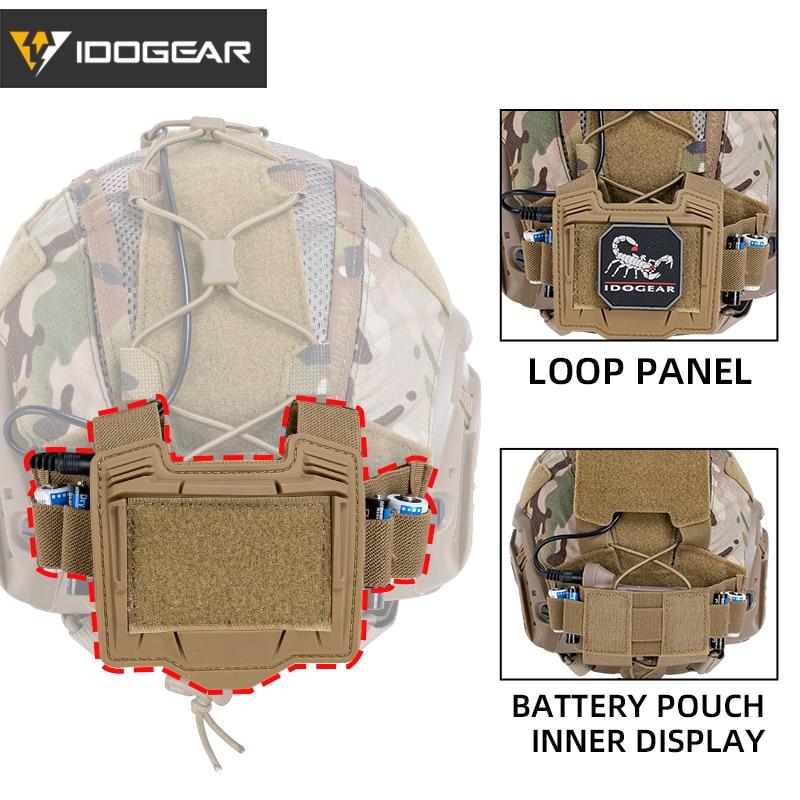 Tactical Helmet Cover For Maritime Helmet with NVG Battery Pouch