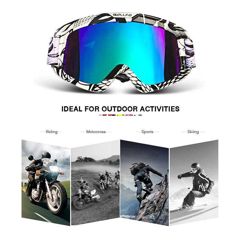 Outdoor Motorcycle Goggles Cycling UV400 MX Off-Road Ski Sport ATV