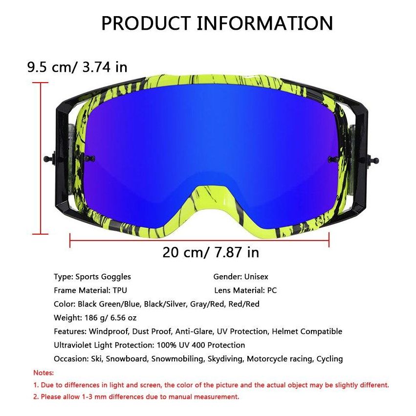 Men Women Outdoor Ski Goggles Snowboard Dustproof UV400 Mask