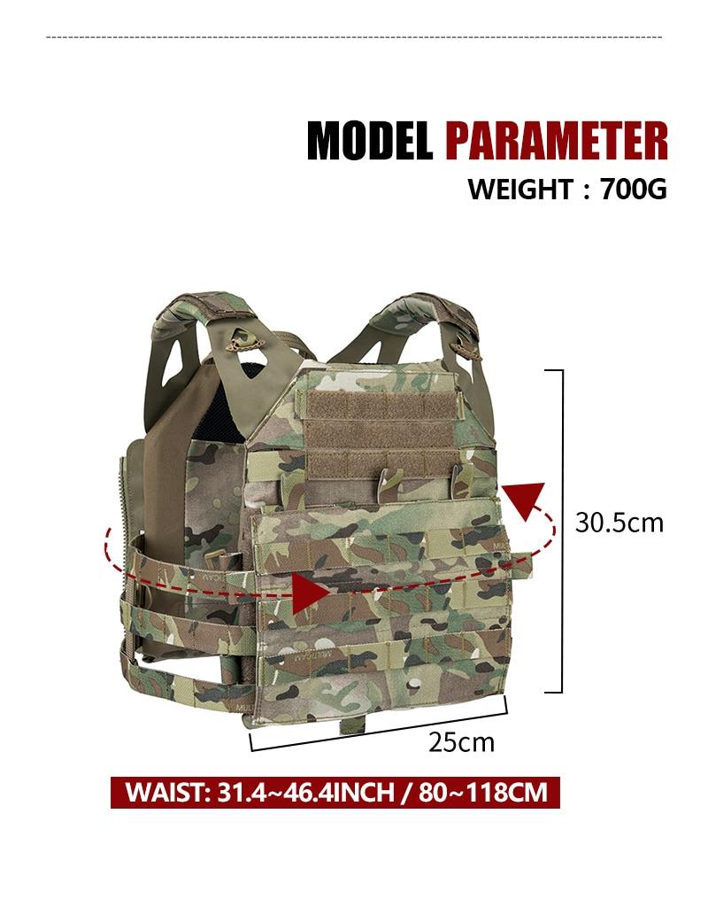 JPC 2.0 Tactical Vest Airsoft Plate Carrier MOLLE Body Armor Military