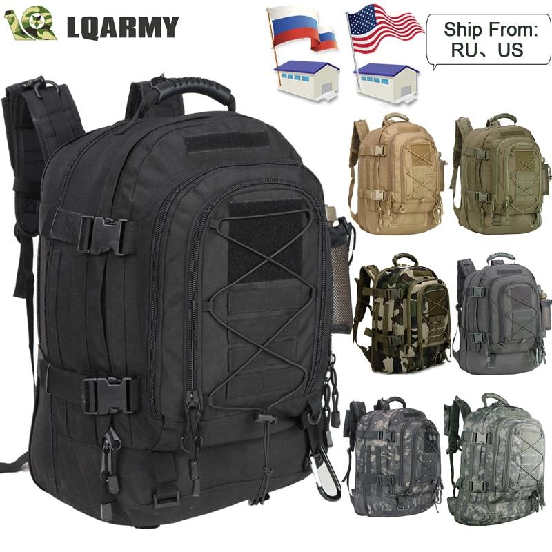 60L Military Tactical Backpack Army Molle Assault Rucksack 3P Outdoor - Sportkyu
