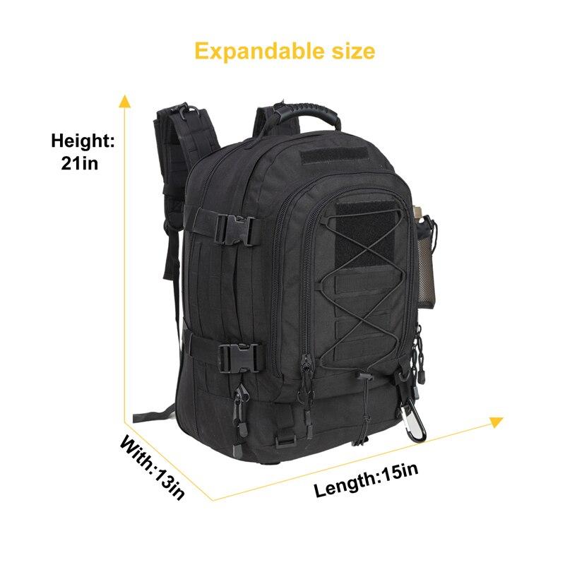 60L Military Tactical Backpack Army Molle Assault Rucksack 3P Outdoor - Sportkyu