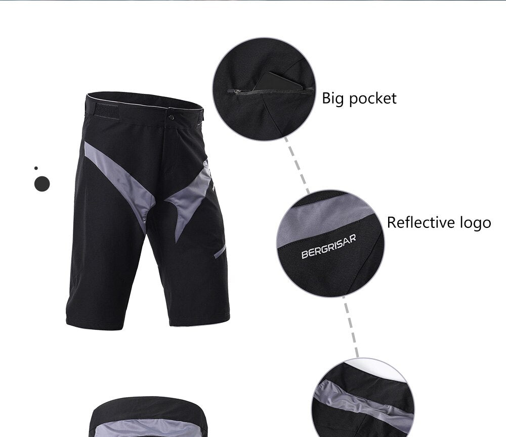 Mens MTB Shorts Biker Outdoor Sports Cycling Shorts Mountain Bike