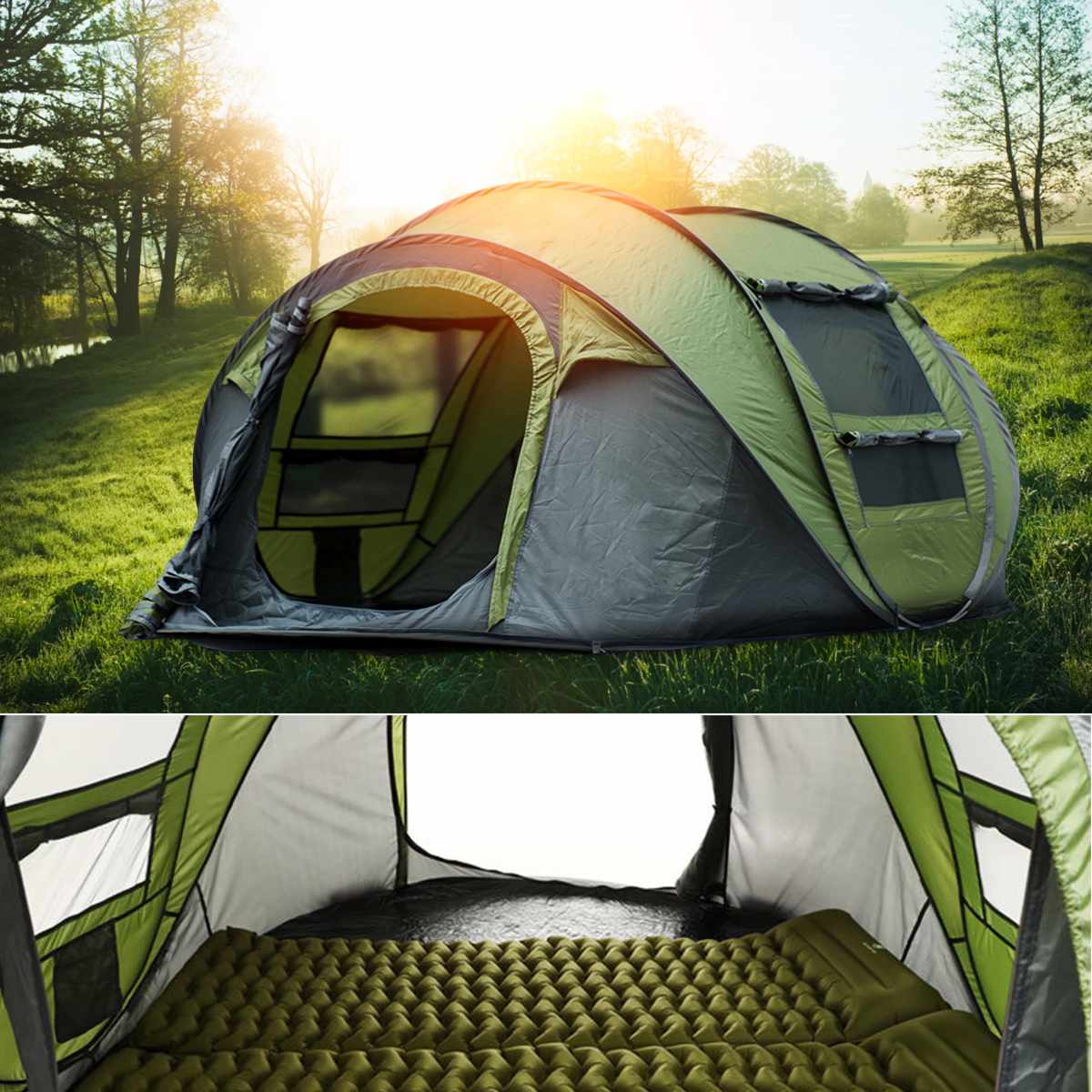 Large Capacity 4 to 5 Persons Automatic Pop Up Camping Tent - Sportkyu