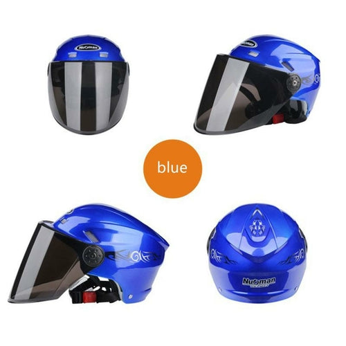 Motorcycle Helmet Open Face Visor Sunscreen Helmets Black Racing Off