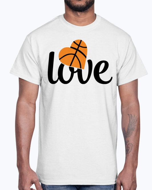 Liebe - Basketball - Baumwoll-T-Shirt 