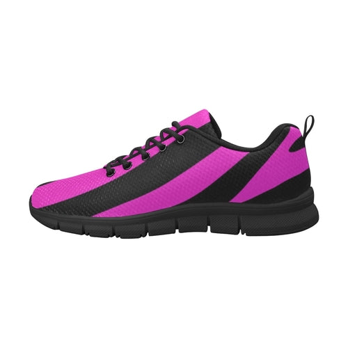 Sneakers For Women, Black And Purple Stripe - Running Shoes