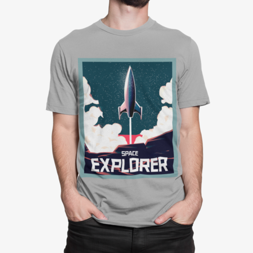 Mens Space Rocket T-Shirt