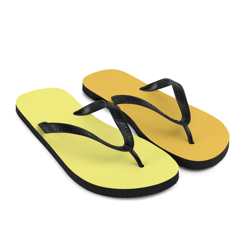 Gelb-orangefarbene Flip-Flops