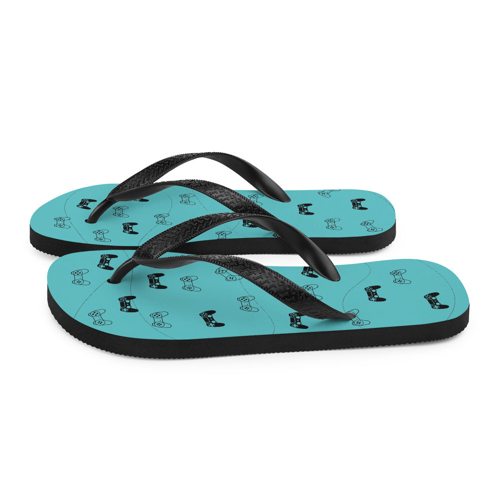 Gamer Blue Flip-Flops