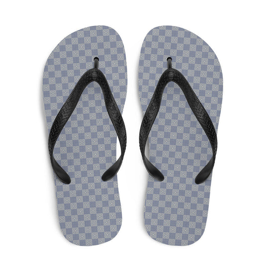 Grey Blue Mens Womans Flip-Flops