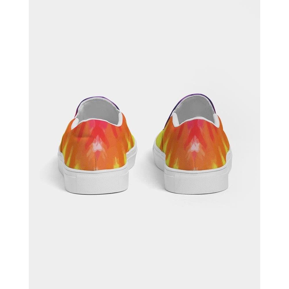 Mens Sneakers - Low Top Sports Shoes / Rainbow Tie-dye Print - S705