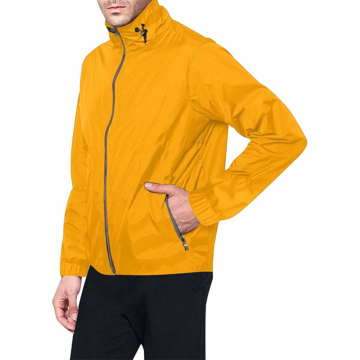 Orange Hooded Windbreaker Jacket - Men / Women