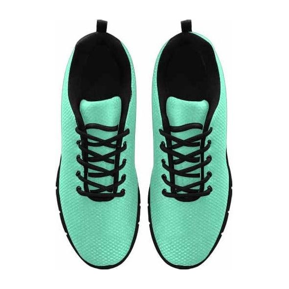 Sneakers For Men, Aquamarine Green Running Shoes