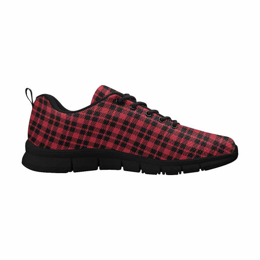 Sneakers voor heren, buffelruit rood en zwart - hardloopschoenen Dg844