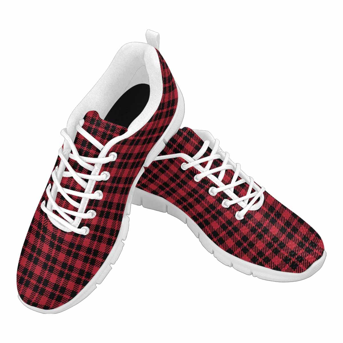 Sneakers voor heren, buffelruit rood en zwart - hardloopschoenen Dg845