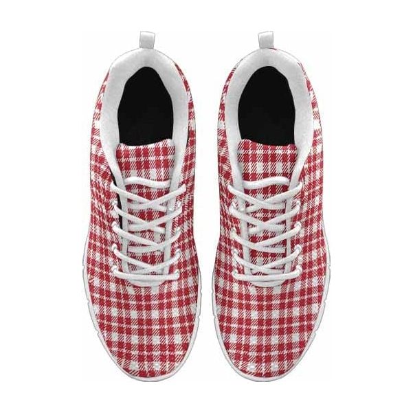 Sneakers voor heren, Buffalo Plaid Rood en Wit - Hardloopschoenen Dg861