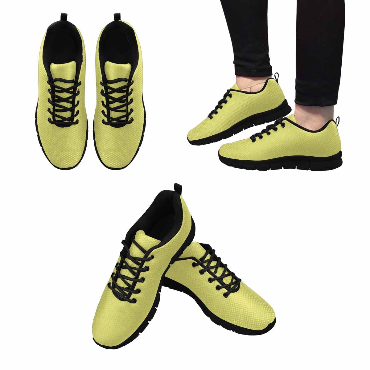 Sneakers For Men, Honeysuckle Yellow - Running Shoes