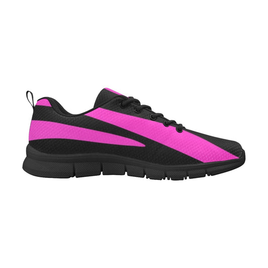 Sneakers For Women, Black And Purple Stripe - Running Shoes