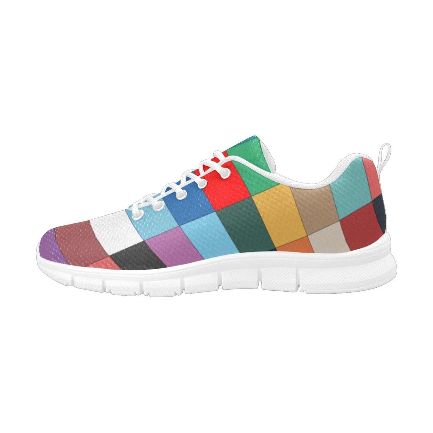 Sneakers voor dames, blokprint - hardloopschoenen