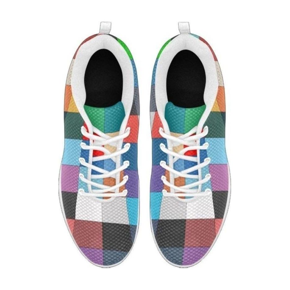 Sneakers voor dames, blokprint - hardloopschoenen