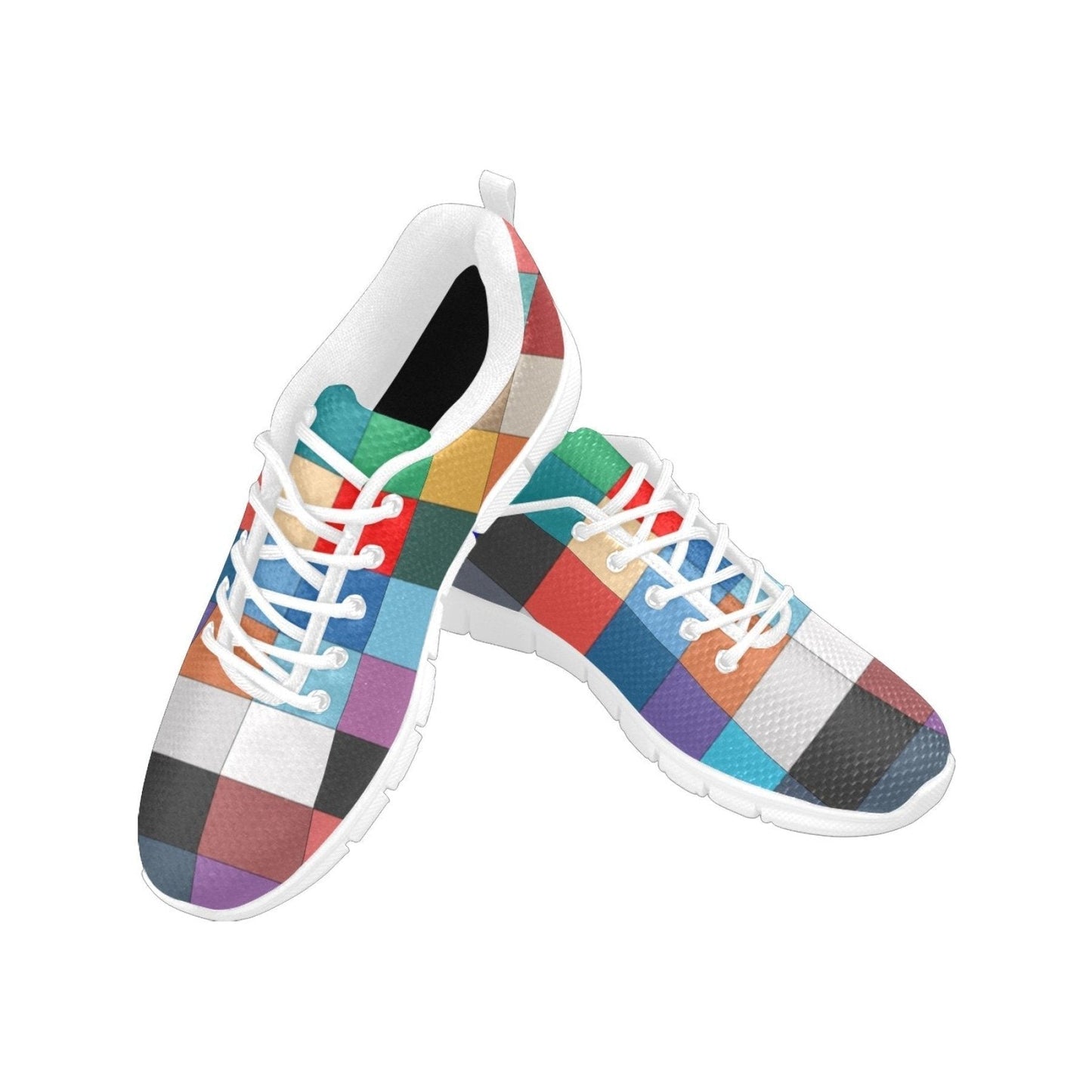 Sneakers voor dames, blokprint - hardloopschoenen