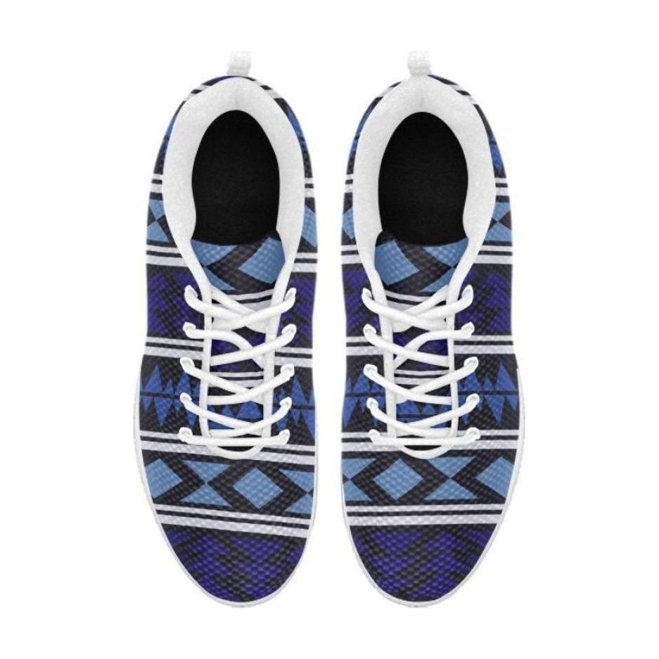 Womens Sneakers, Blue Horizon Aztec Print Running Shoes