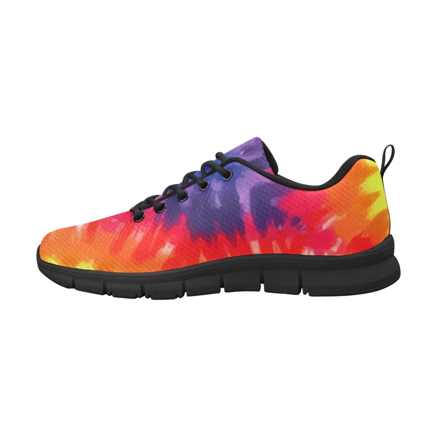 Damessneakers, oranje tie-dye hardloopschoenen