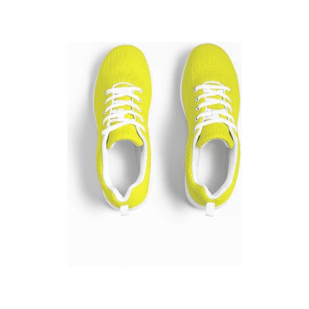 Womens Sneakers - Yellow Canvas Sports Shoes / Running