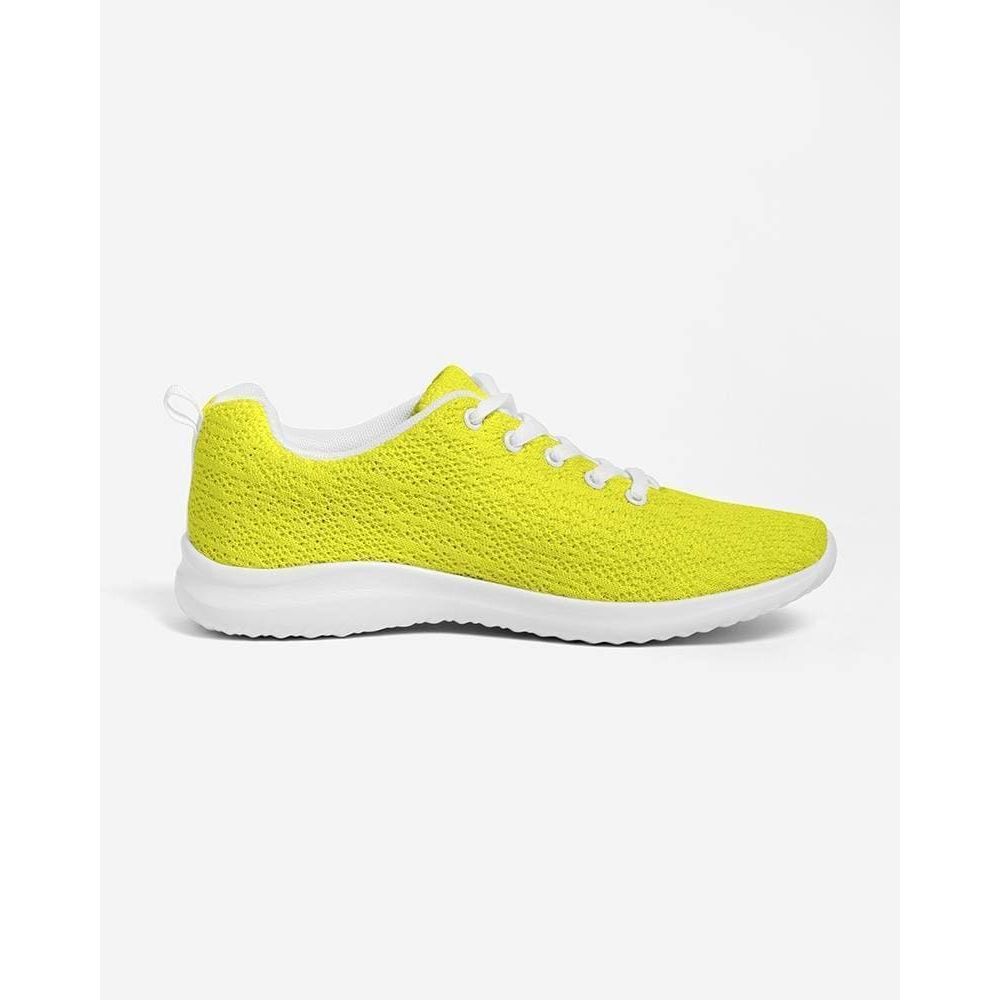 Womens Sneakers - Yellow Canvas Sports Shoes / Running