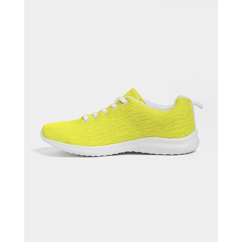 Womens Sneakers - Yellow Canvas Sports Shoes / Running