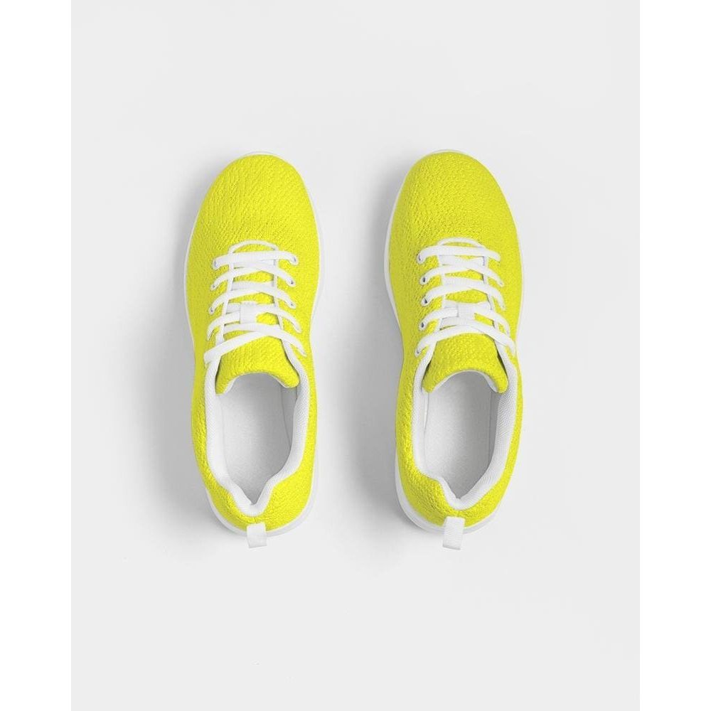 Womens Sneakers - Yellow Canvas Sports Shoes / Running