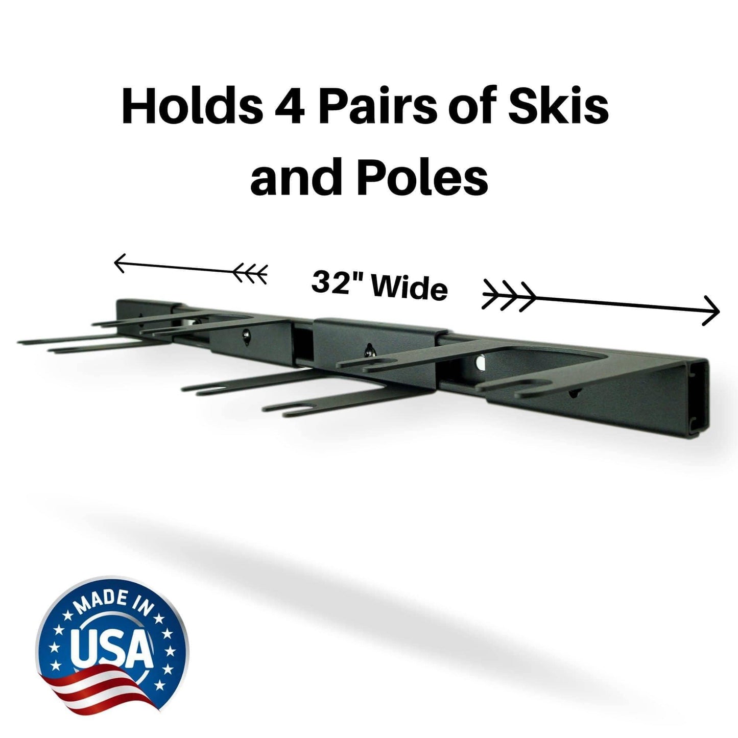 Wall Mount Snow Ski Rack for Garage