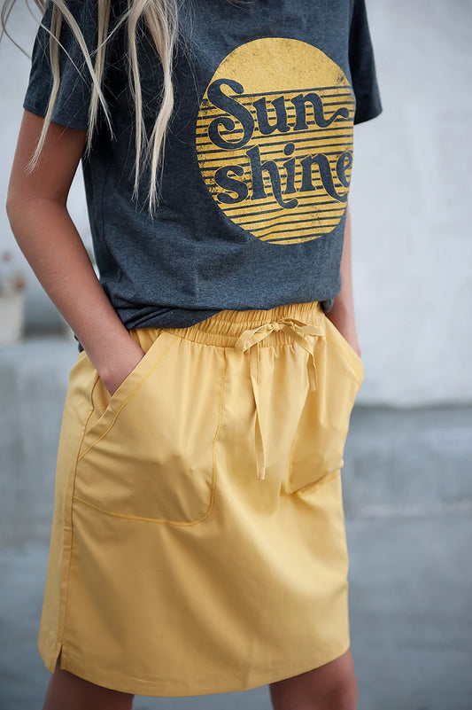 DT BREEZE Sporty Skirt in Sunflower Yellow