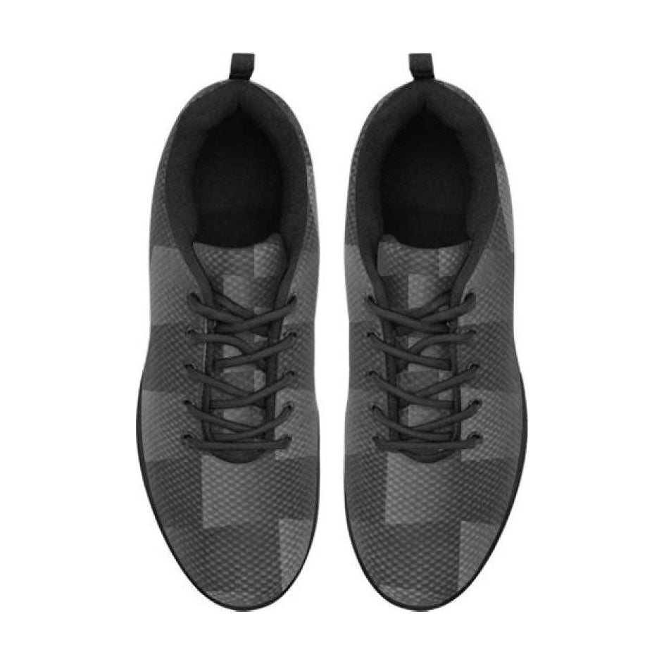 Womens Sneakers, Black And Gray 3d Print Running Shoes