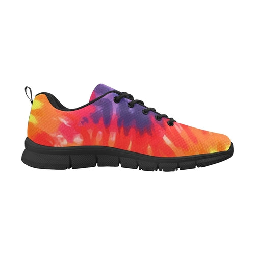 Womens Sneakers, Orange Tie-dye Running Shoes