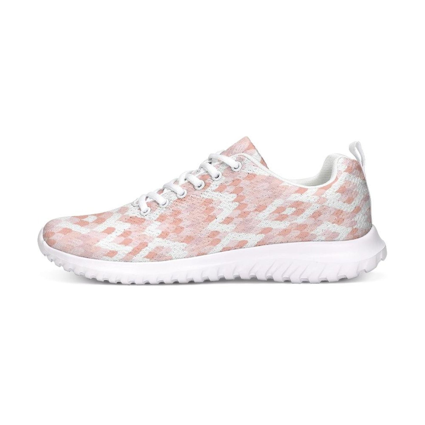 Damen Sneakers, Rosa &amp; Weiß Low Top Canvas Laufschuhe