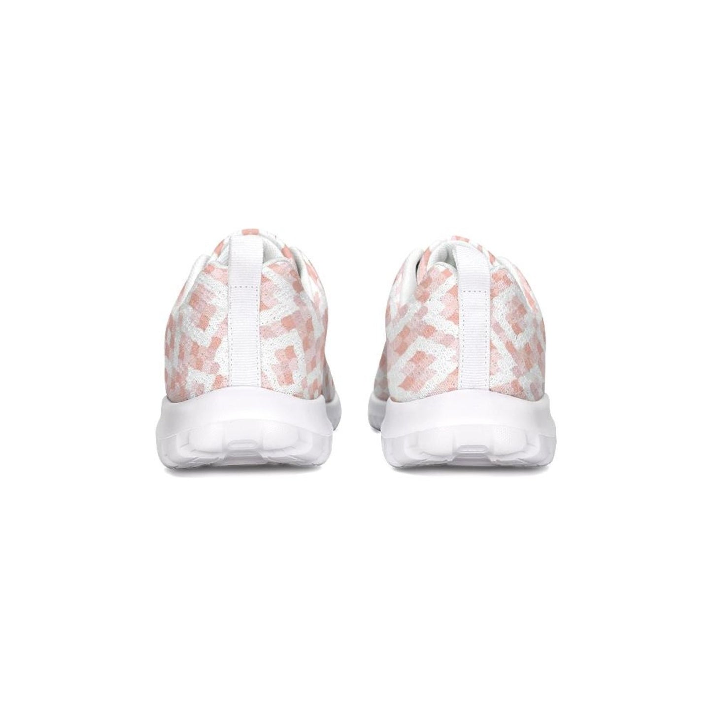 Damessneakers, roze en witte lage canvas hardloopschoenen